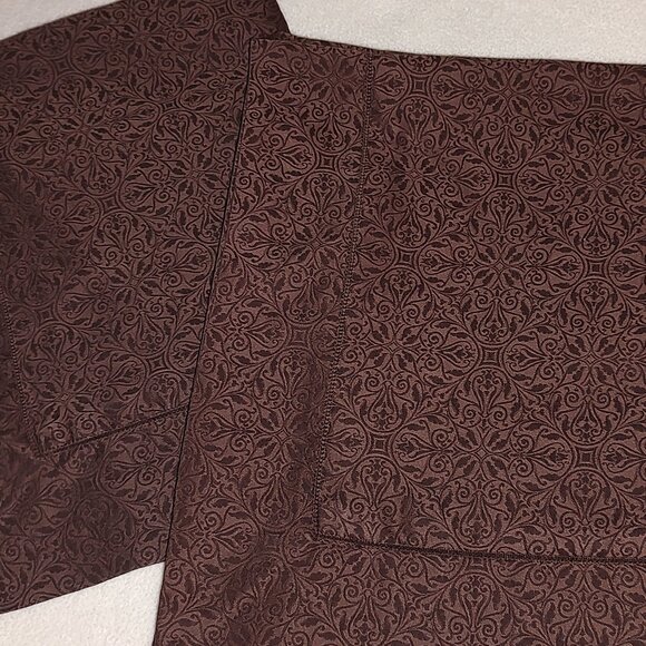 SFERRA ILARIA STANDARD SHAMS EGYPTIAN COTTON 590TC BROWN HEMSTITCH FLANGE ITALY - Picture 1 of 4